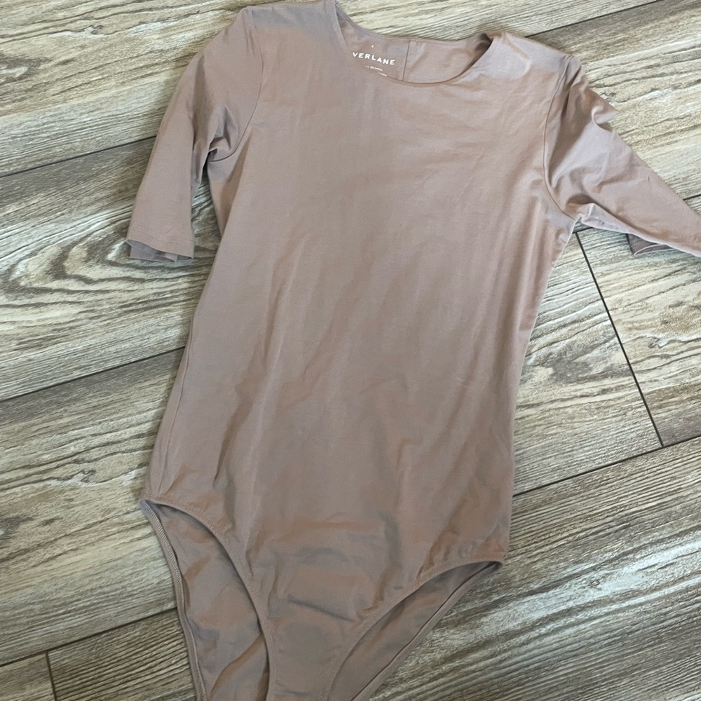 Everlane Beige Snap Bodysuit